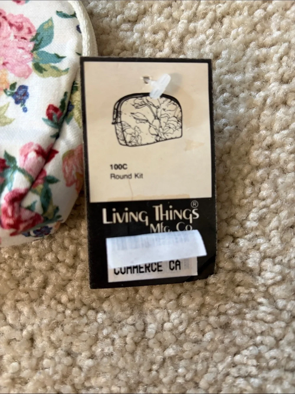 Living Things Floral Print Cosmetic Pouch - NWT